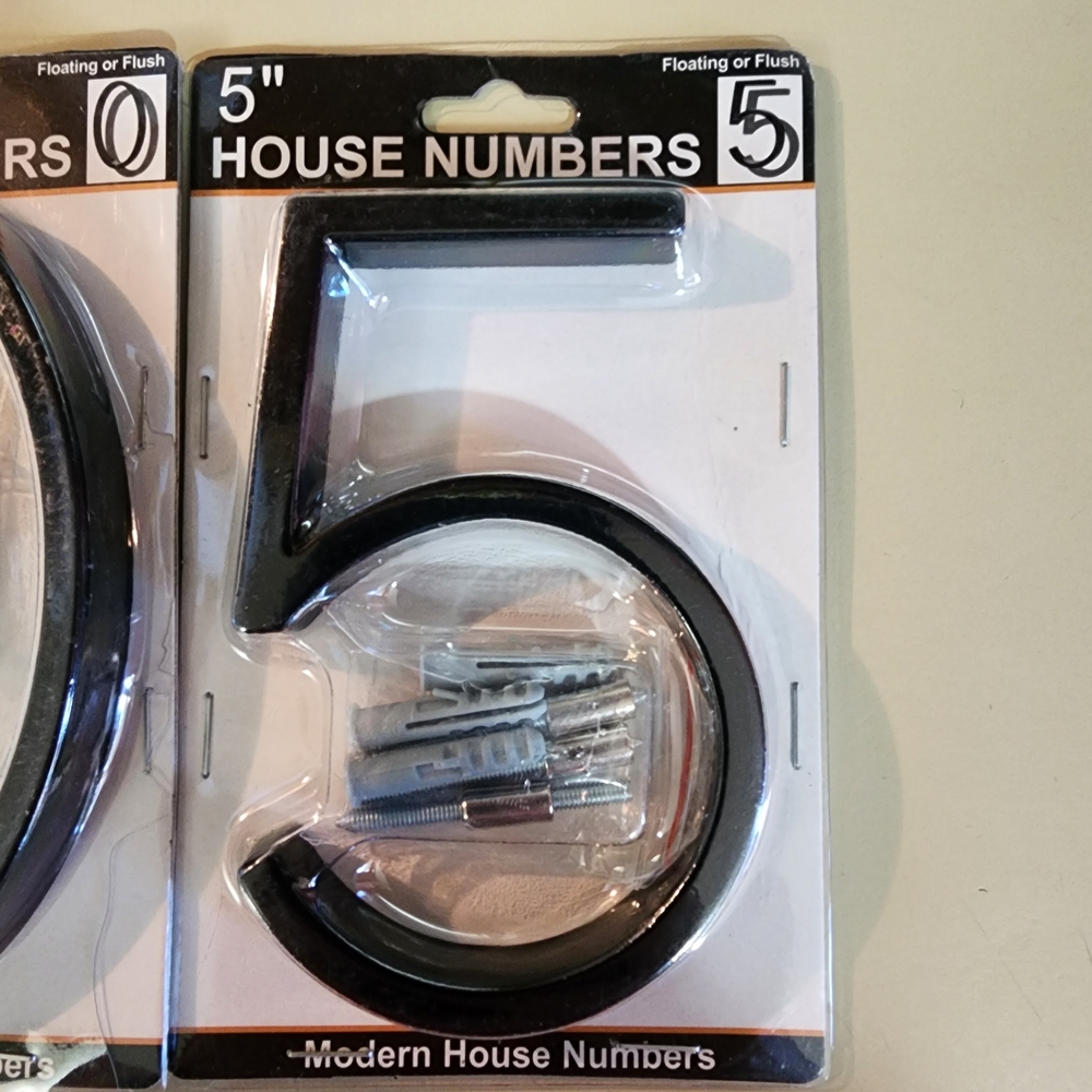Black 5 Inch House Numbers